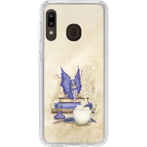 Amy Brown Bookworm Fairy Galaxy A20 Clear Case